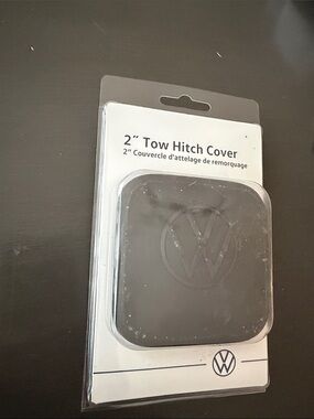 2" Tow Hitch Cover with VW Logo - Black
